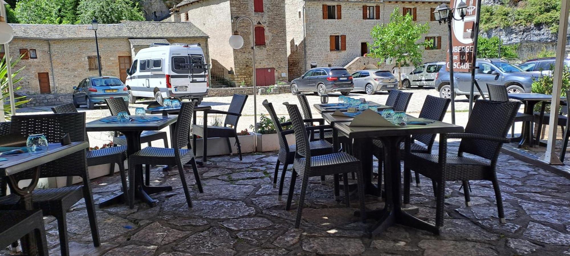 Logis Hotel Restaurant Auberge De La Cascade Sainte-Énimie Exterior foto